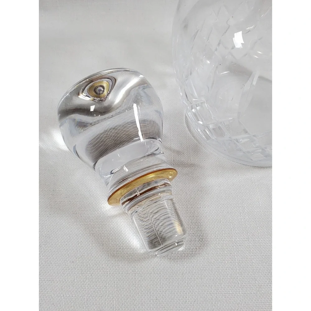 Vtg A.G. Durand France Cut Lead Crystal Decanter w/Stopper 24% Lead‎ Crystal Bar